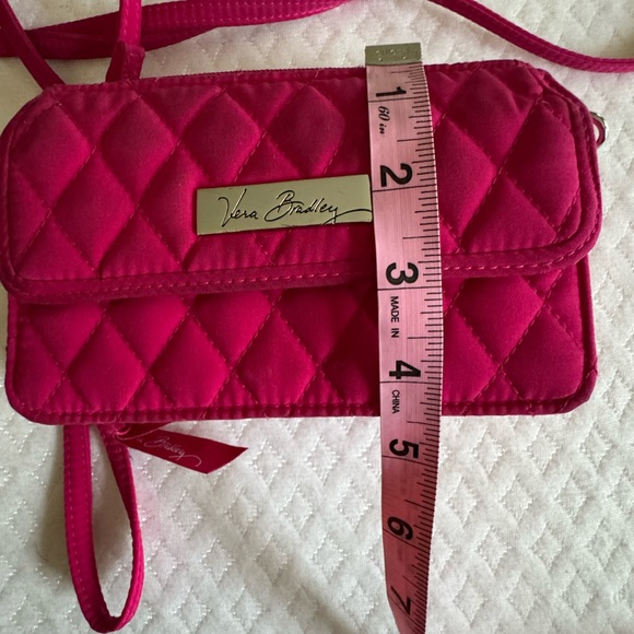 Vera Bradley Quilted Hot Pink Crossbody Shoulder Bag - Picture 6 of 6